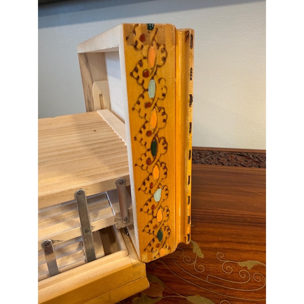 Vintage Russian 3 Tier Carved Cigarette Box - Picture 10 of 17